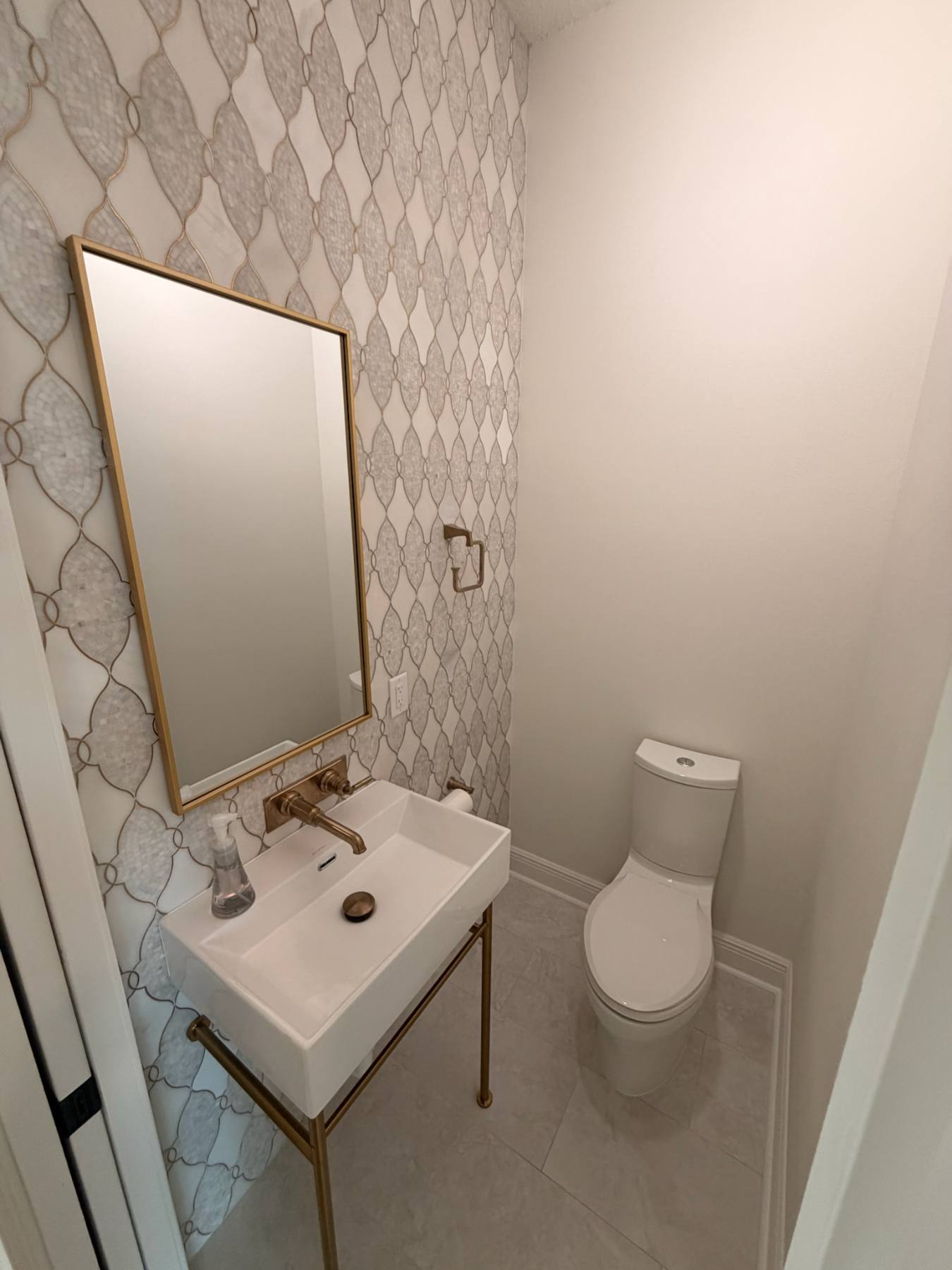 Designer powder room